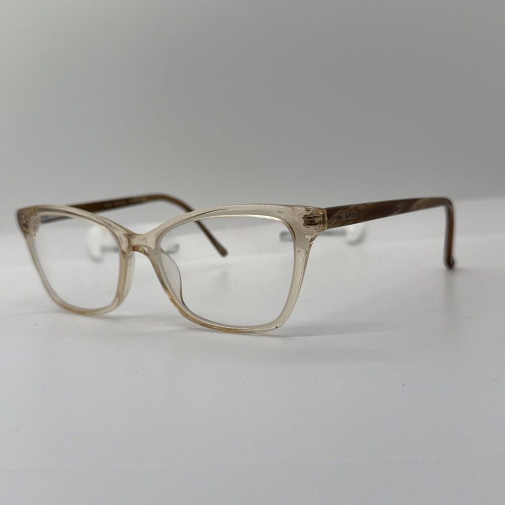 Via Spiga Dulcina Zyloware Eyeglasses Frame 600 Women's Brown Plastic 52-16 135